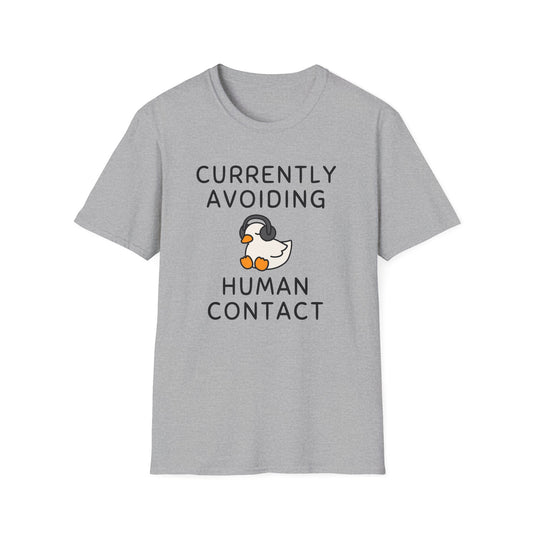 Avoiding Human Contact Duck T-Shirt