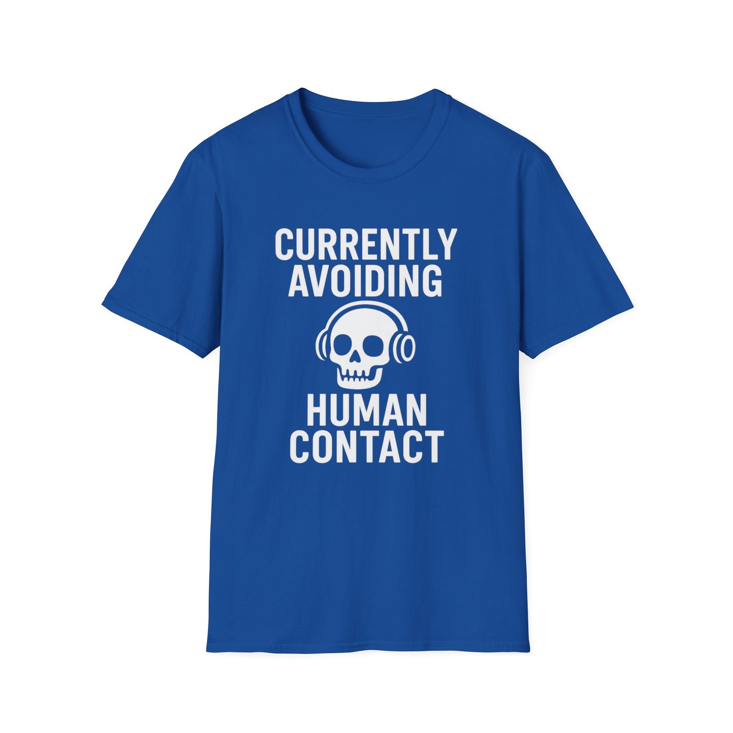 Avoiding Human Contact Skull T-Shirt