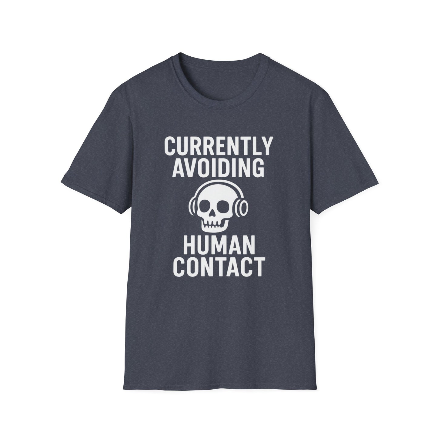 Avoiding Human Contact Skull T-Shirt