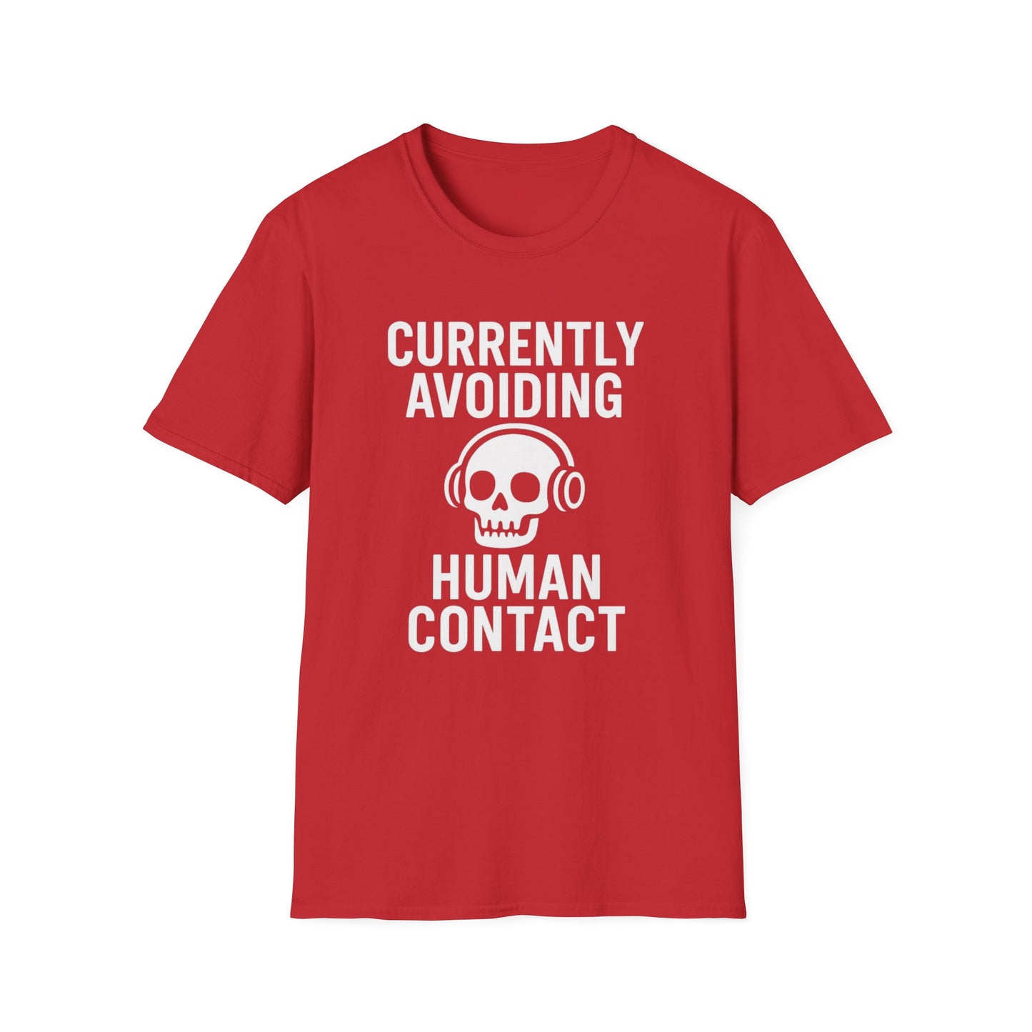 Avoiding Human Contact Skull T-Shirt