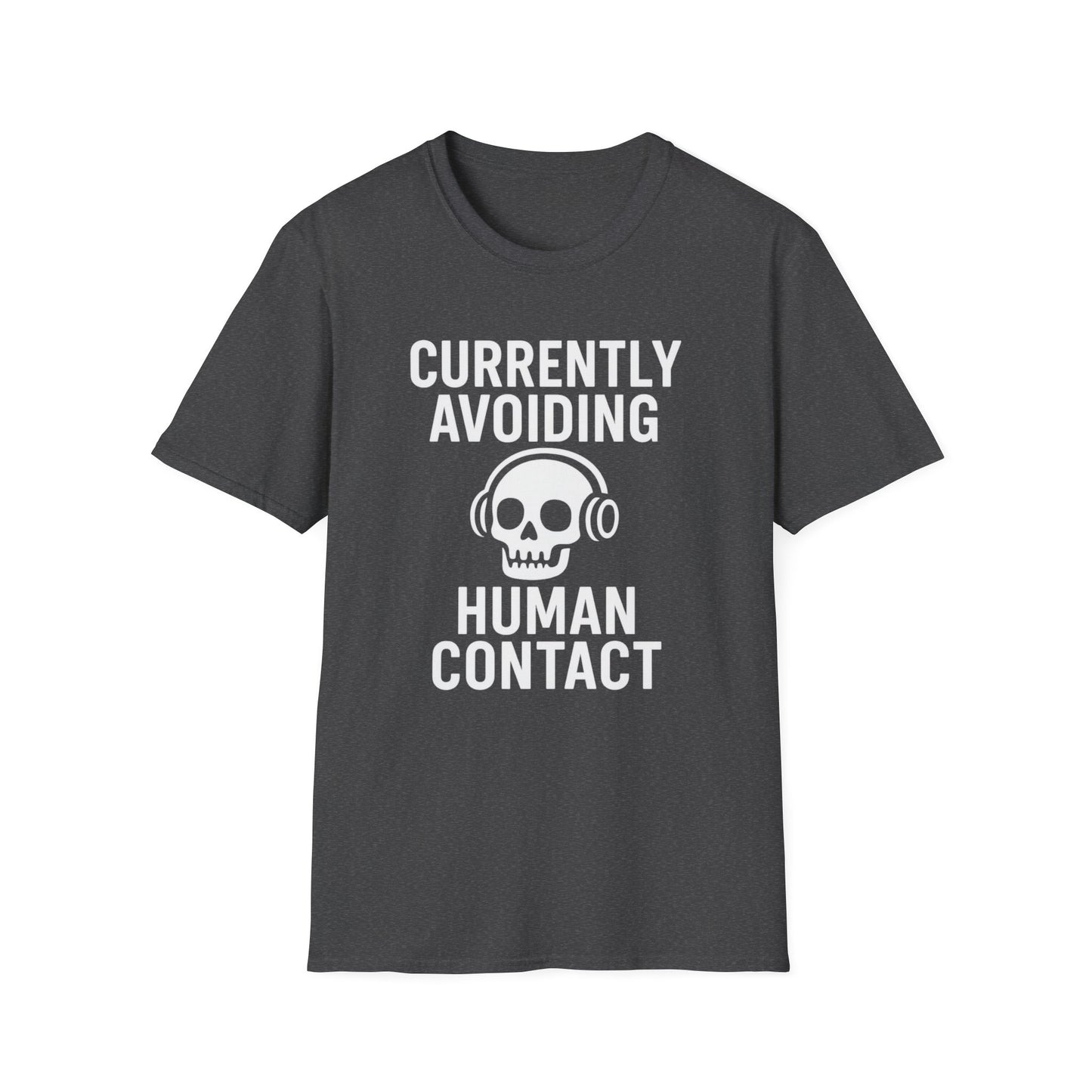 Avoiding Human Contact Skull T-Shirt