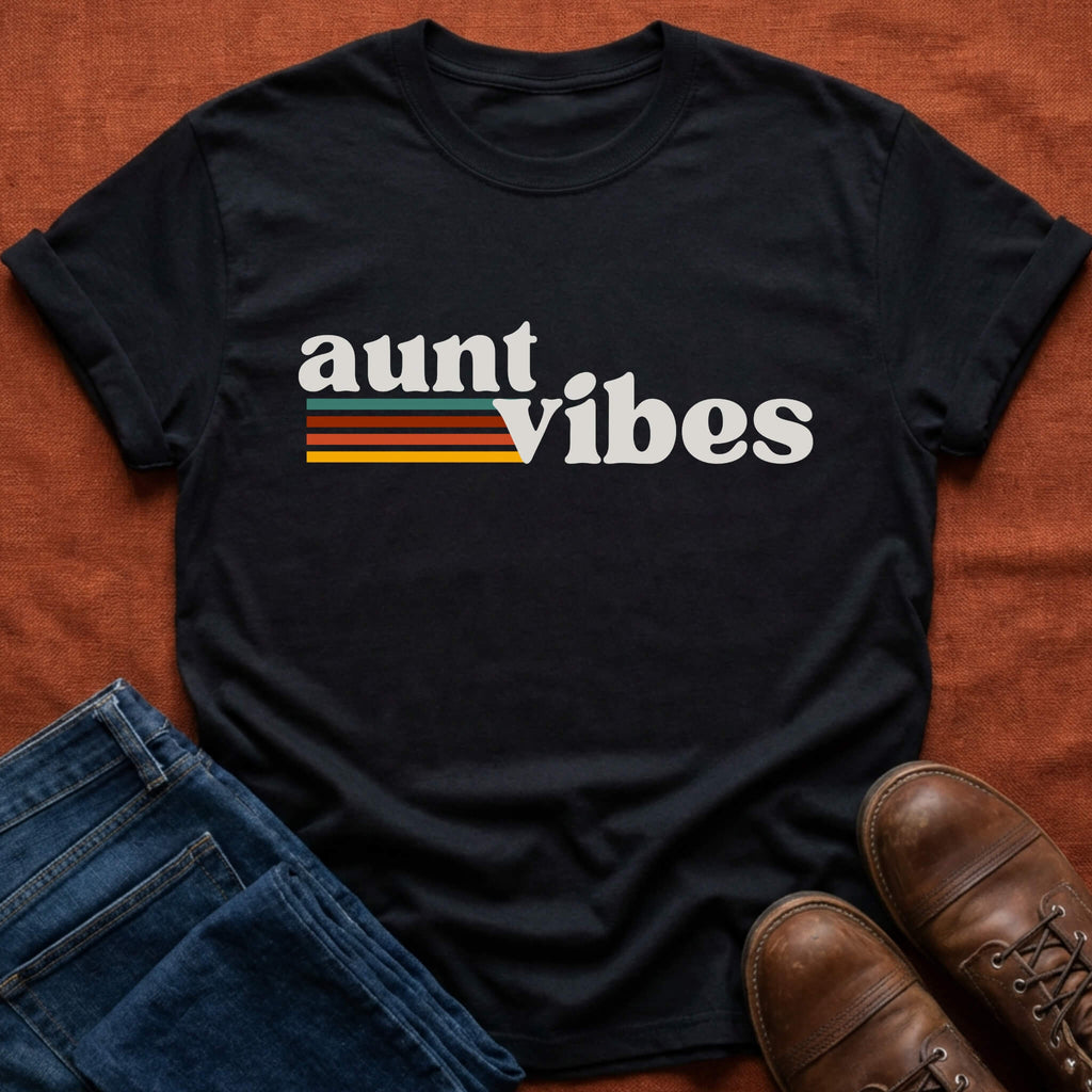 Aunt Vibes Retro T-Shirt