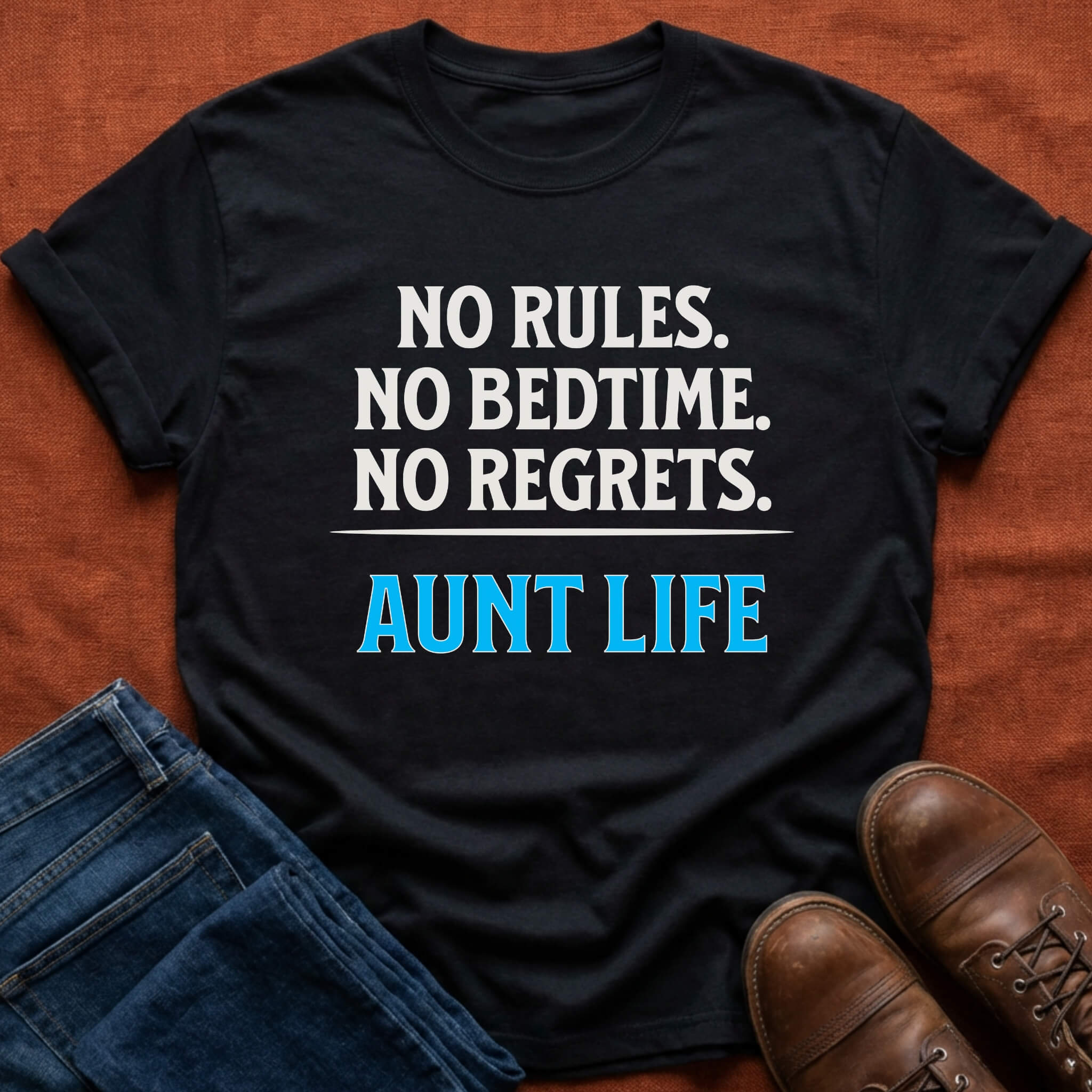 No Rules No Bedtime No Regrets T-Shirt