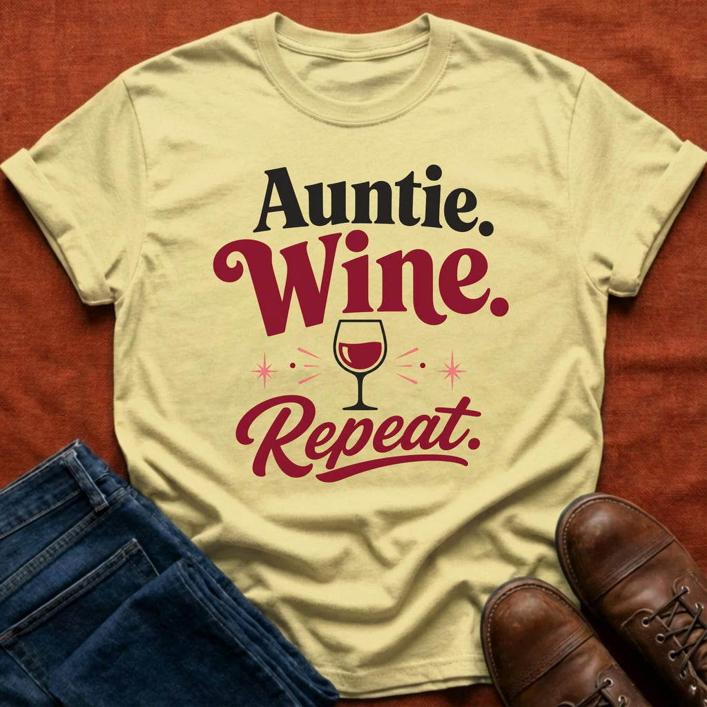 Auntie Wine Repeat T-Shirt