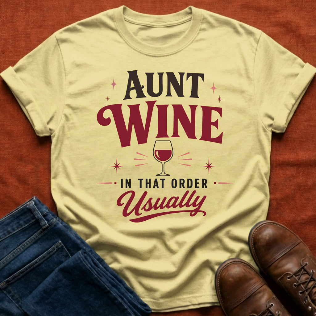Aunt. Wine. In That Order. T-Shirt