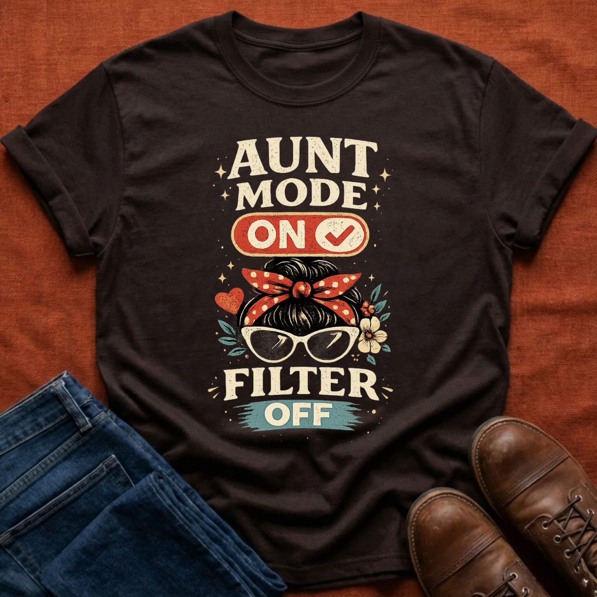 Aunt Mode On Filter Off T-Shirt
