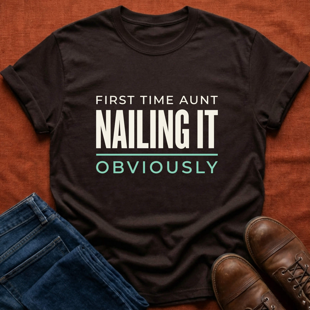 First Time Aunt Nailing It T-Shirt