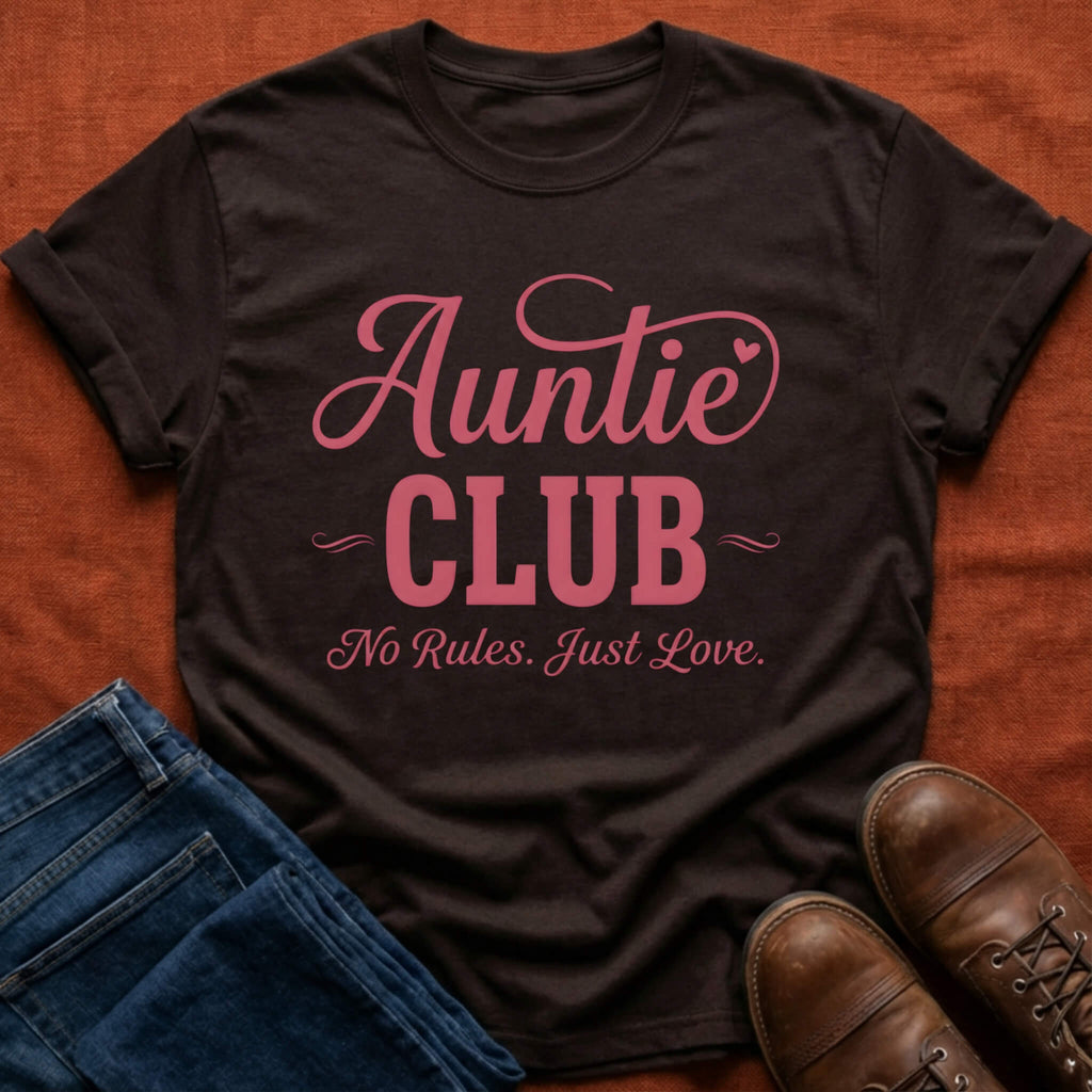 Auntie Club Script T-Shirt
