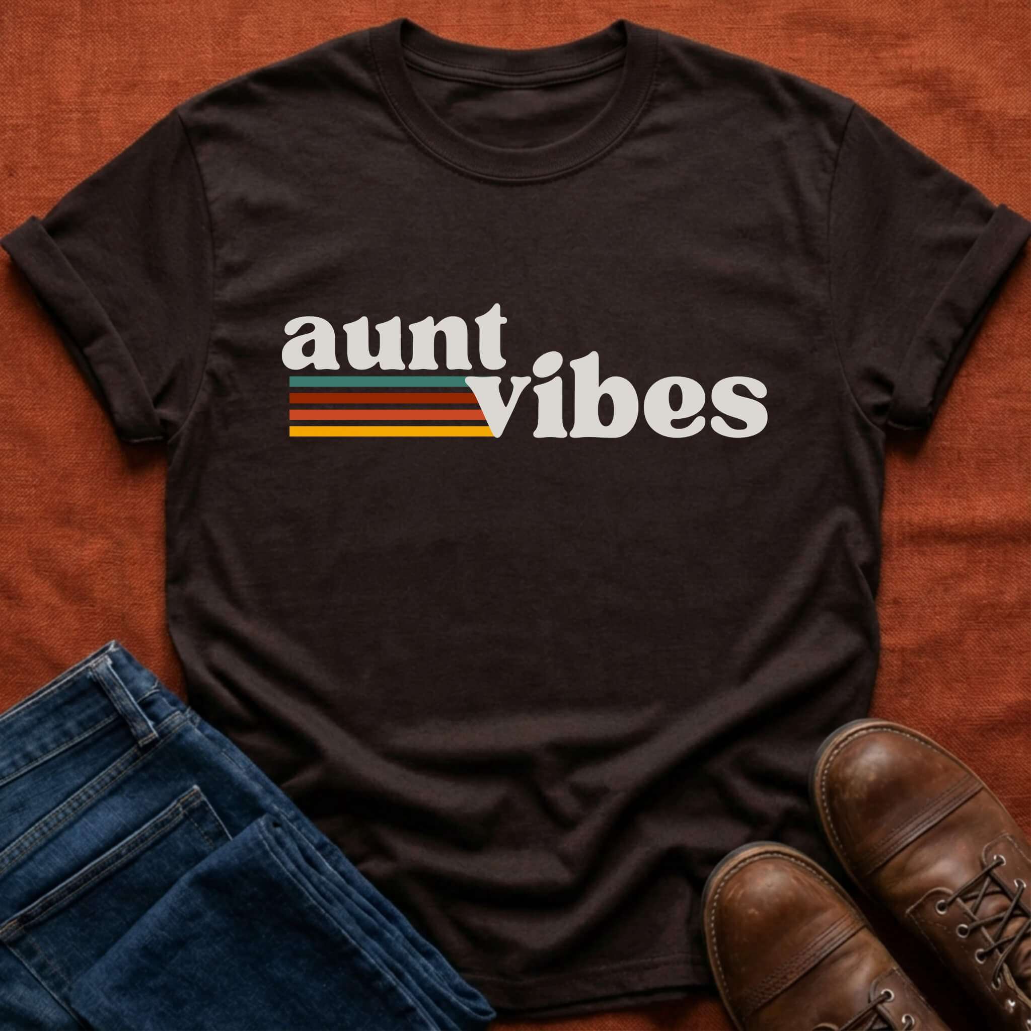 Aunt Vibes Retro T-Shirt