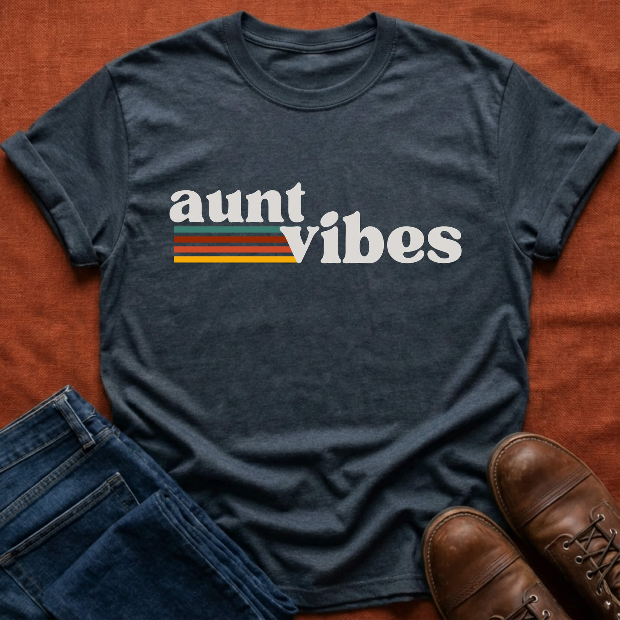 Aunt Vibes Retro T-Shirt