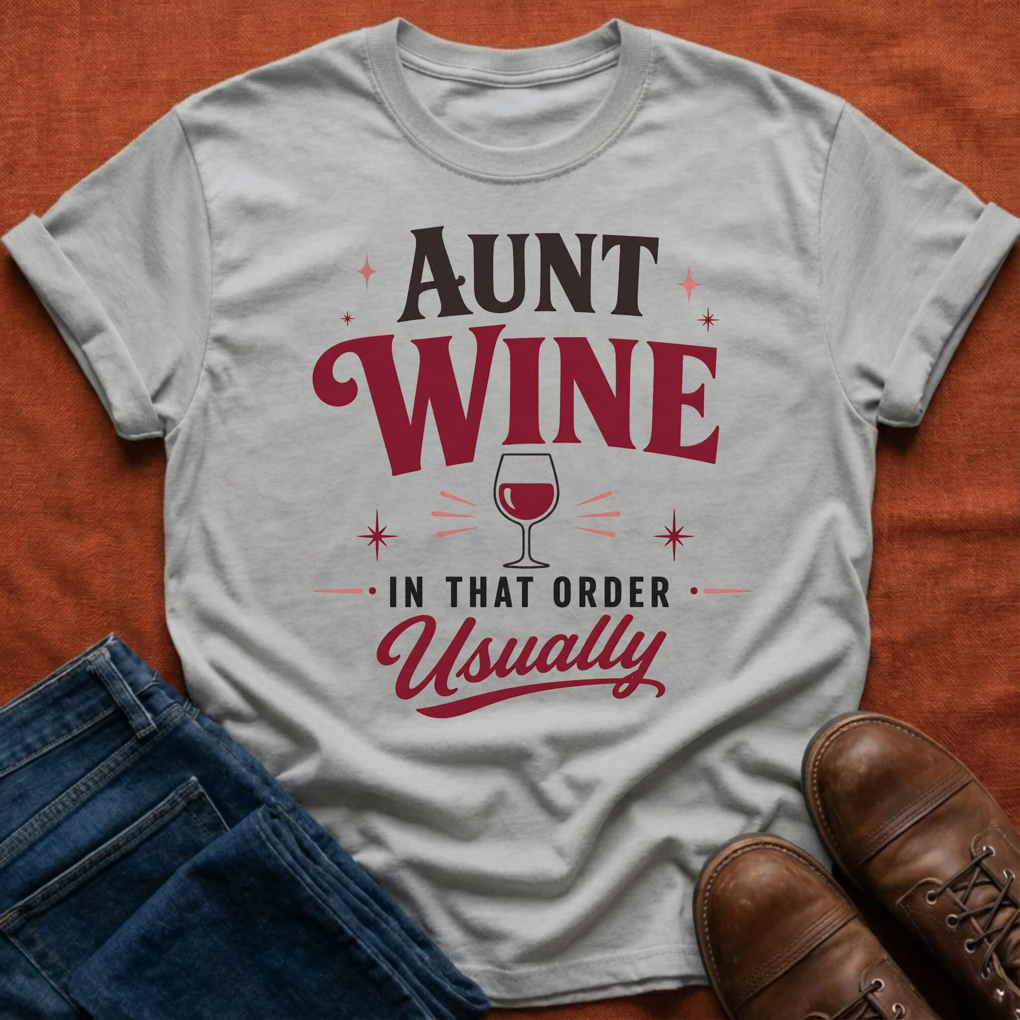 Aunt. Wine. In That Order. T-Shirt