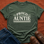 Proud Auntie Retro Stripe T-Shirt