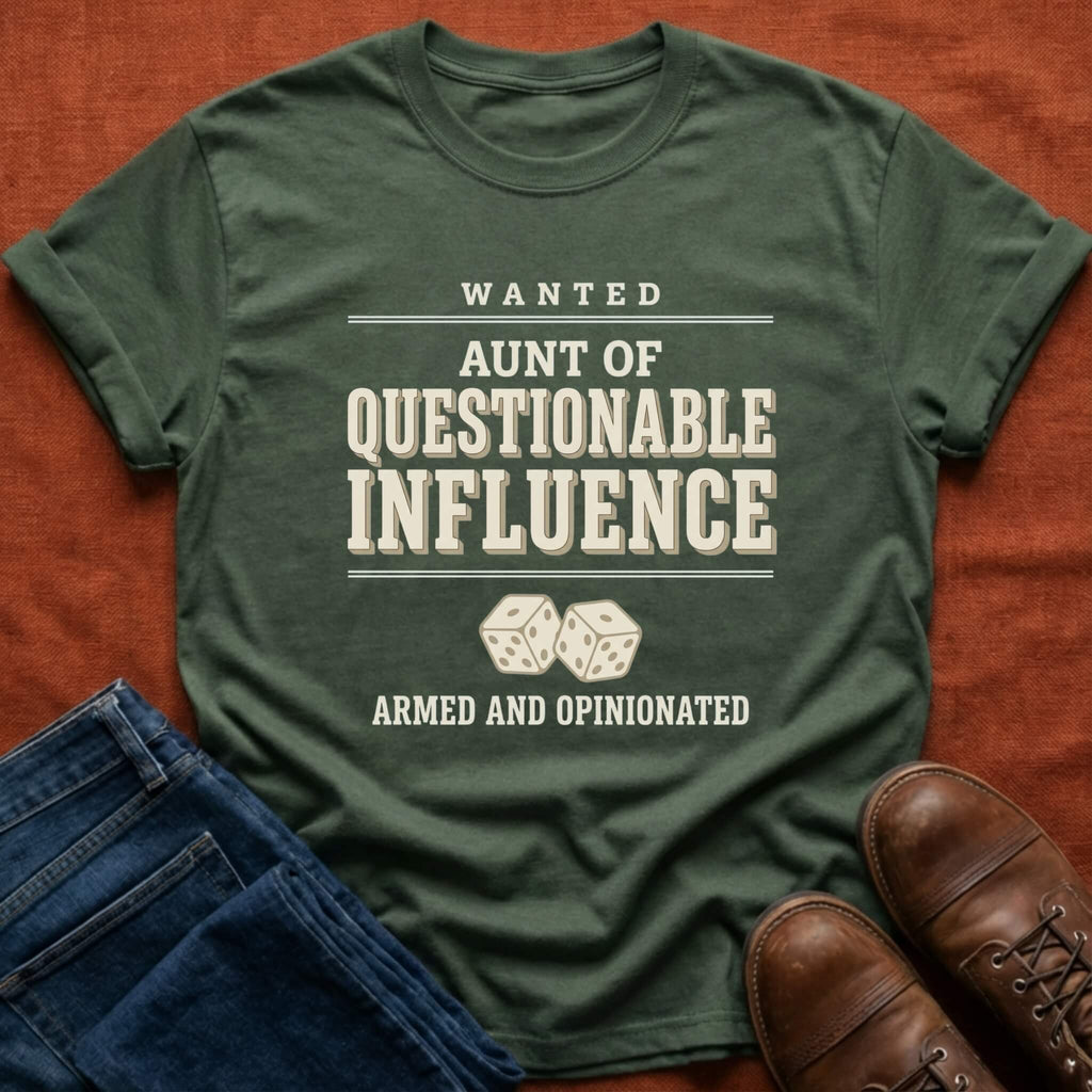 Wanted Aunt Questionable Influence T-Shirt