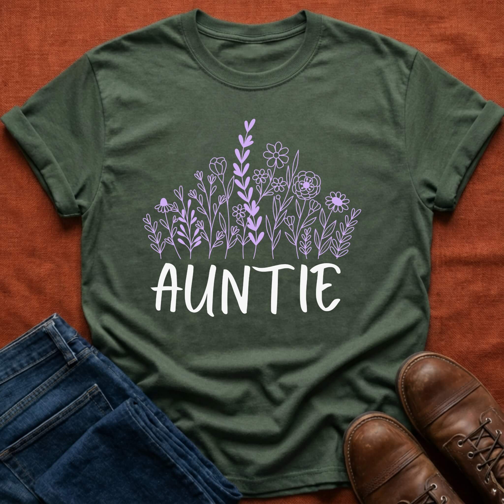 Auntie Wildflowers T-Shirt