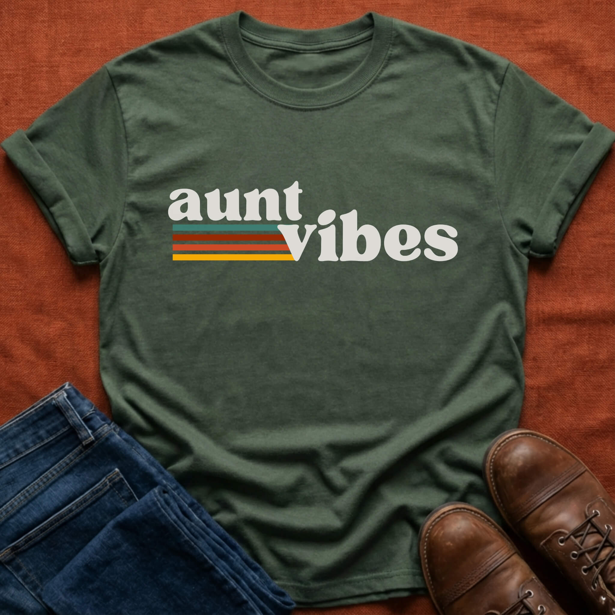 Aunt Vibes Retro T-Shirt