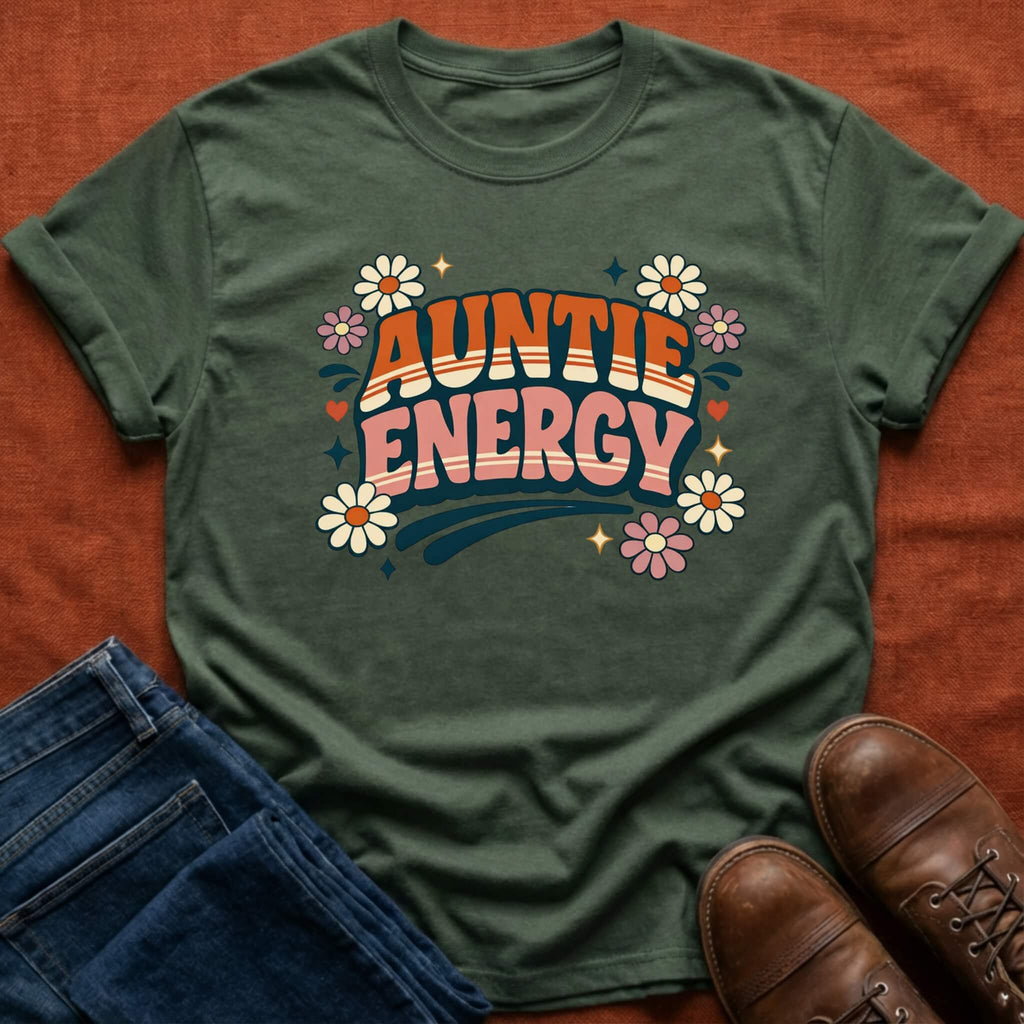 Retro Auntie Energy T-Shirt