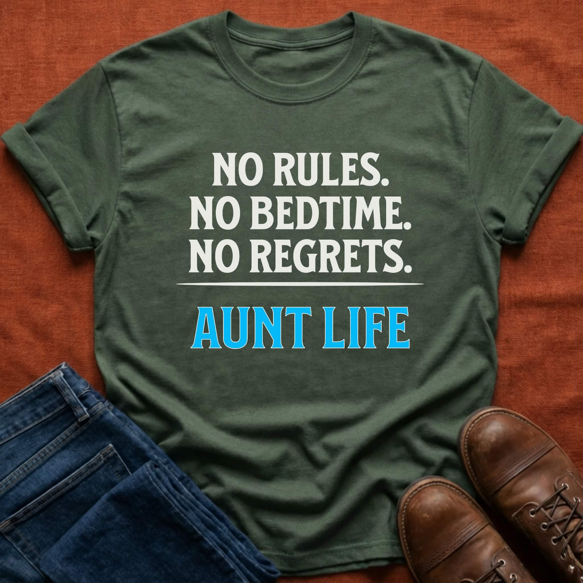 No Rules No Bedtime No Regrets T-Shirt