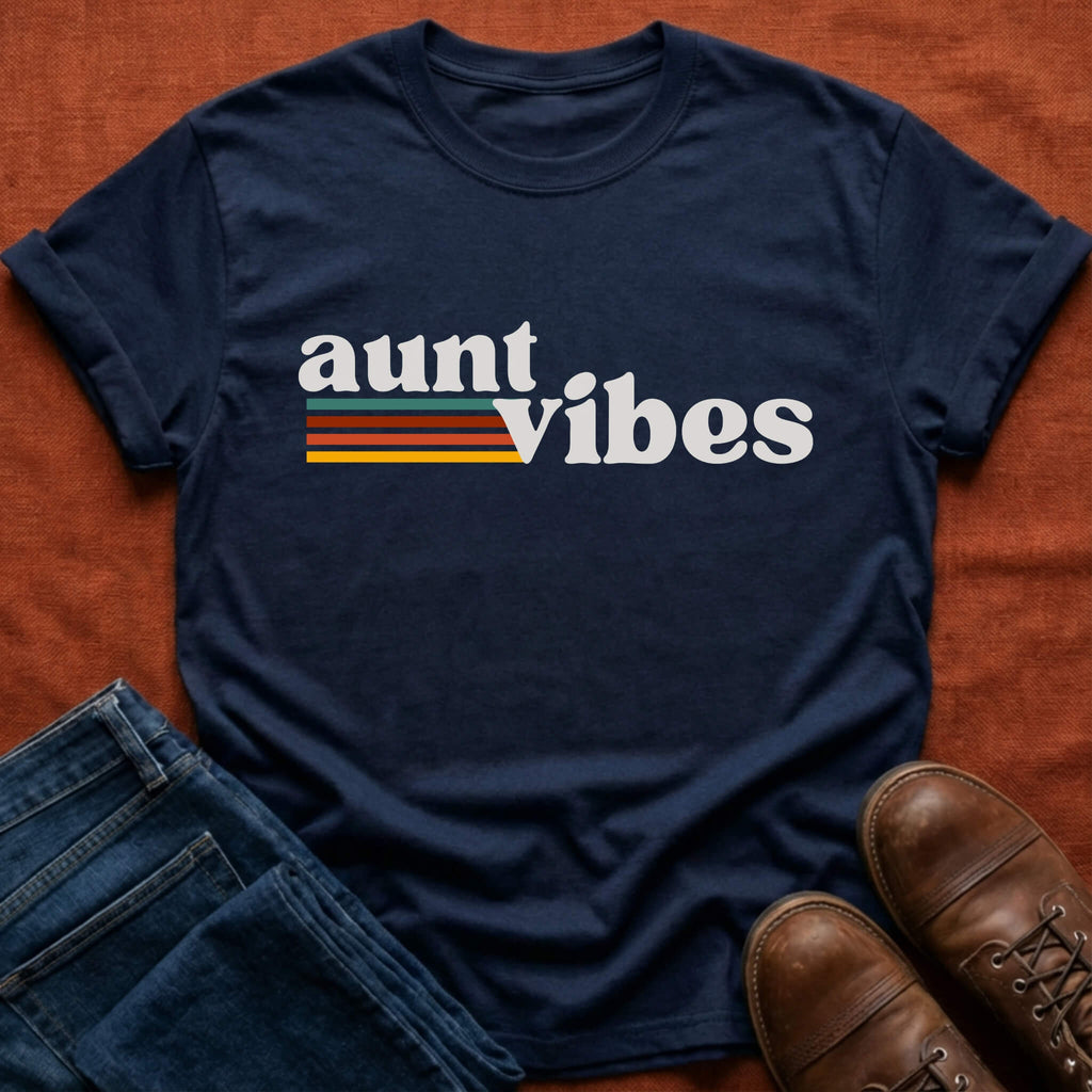 Aunt Vibes Retro T-Shirt