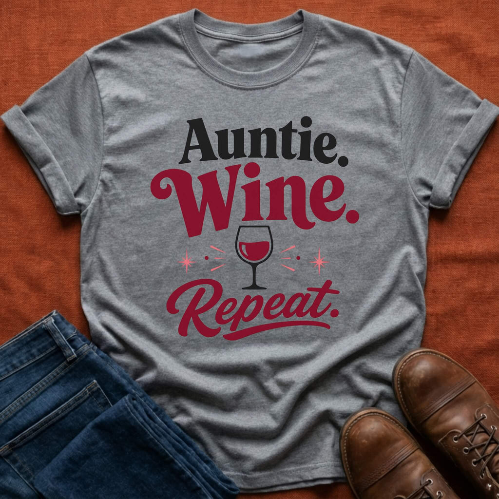 Auntie Wine Repeat T-Shirt