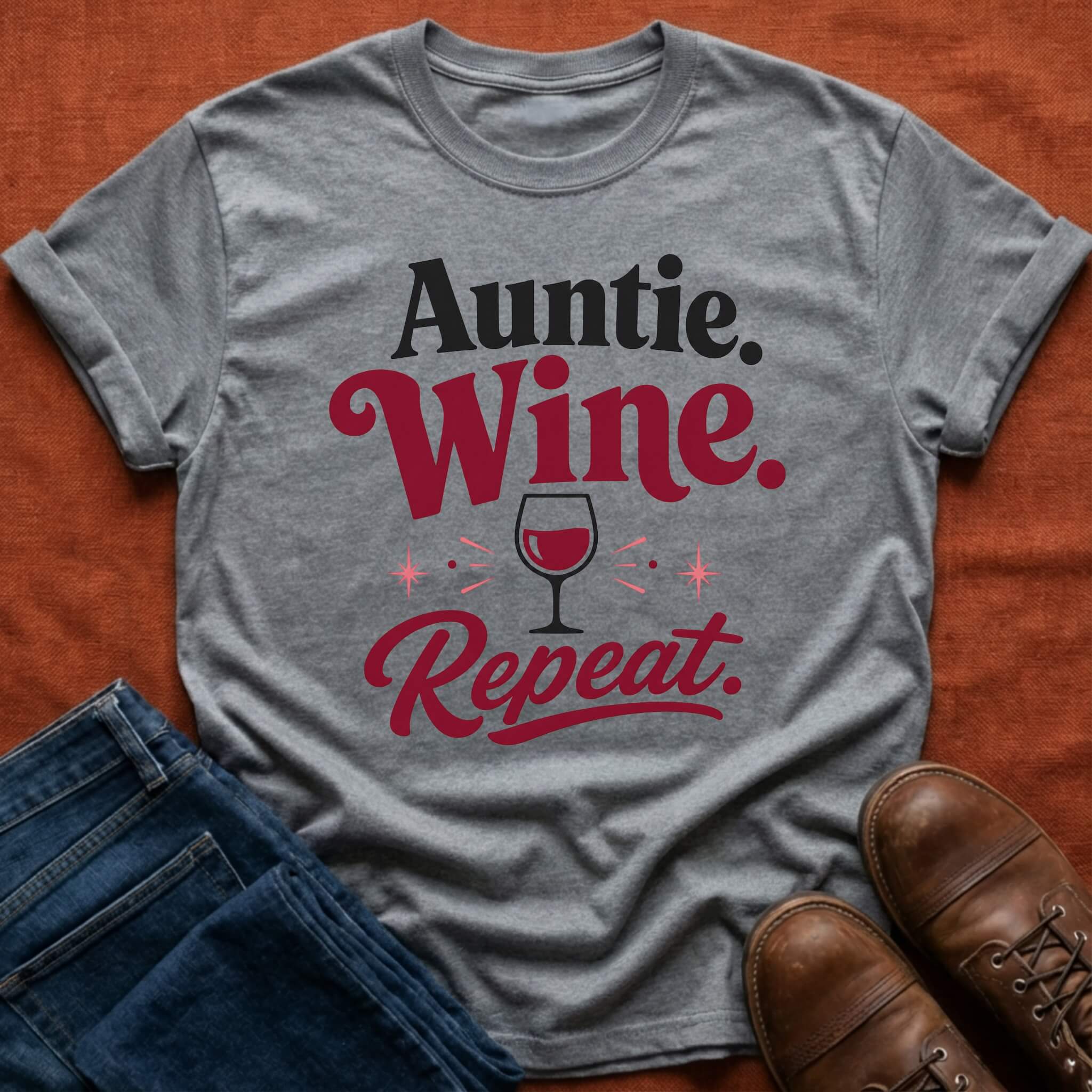 Auntie Wine Repeat T-Shirt