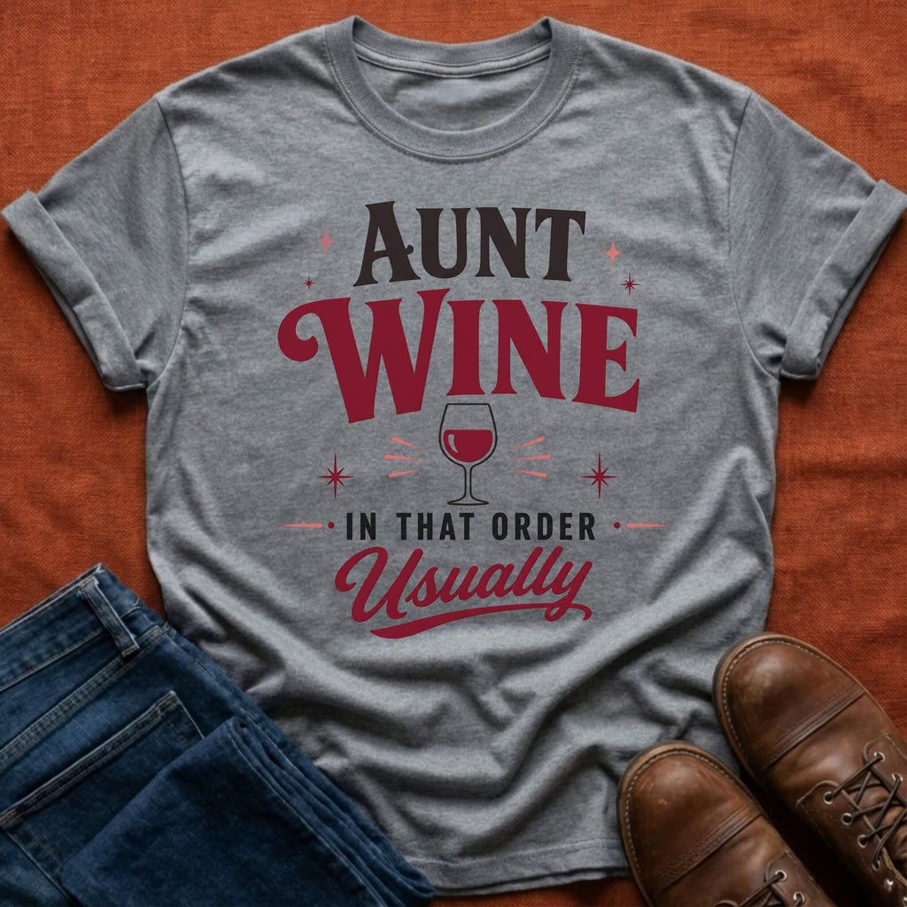 Aunt. Wine. In That Order. T-Shirt