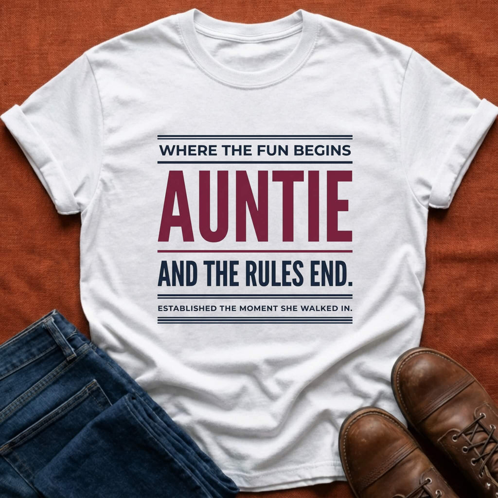 Auntie Where Fun Begins T-Shirt