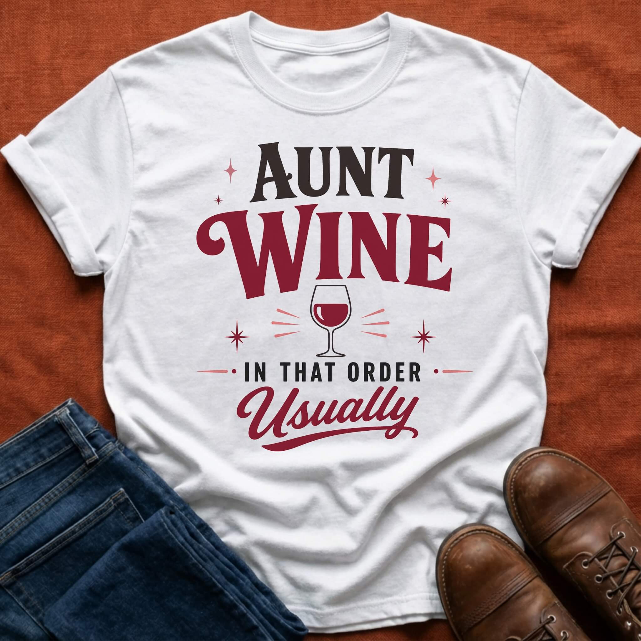 Aunt. Wine. In That Order. T-Shirt