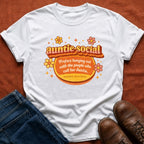 Auntie-Social Distressed Retro T-Shirt
