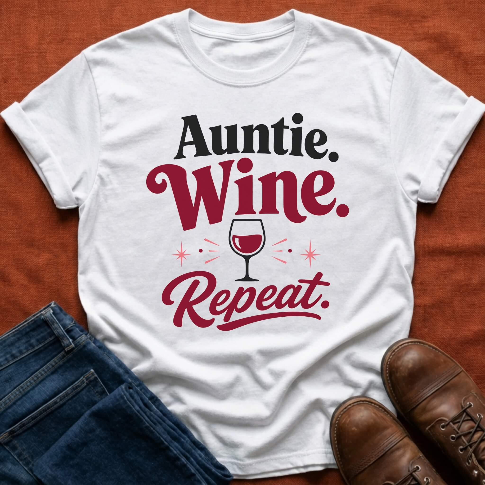 Auntie Wine Repeat T-Shirt